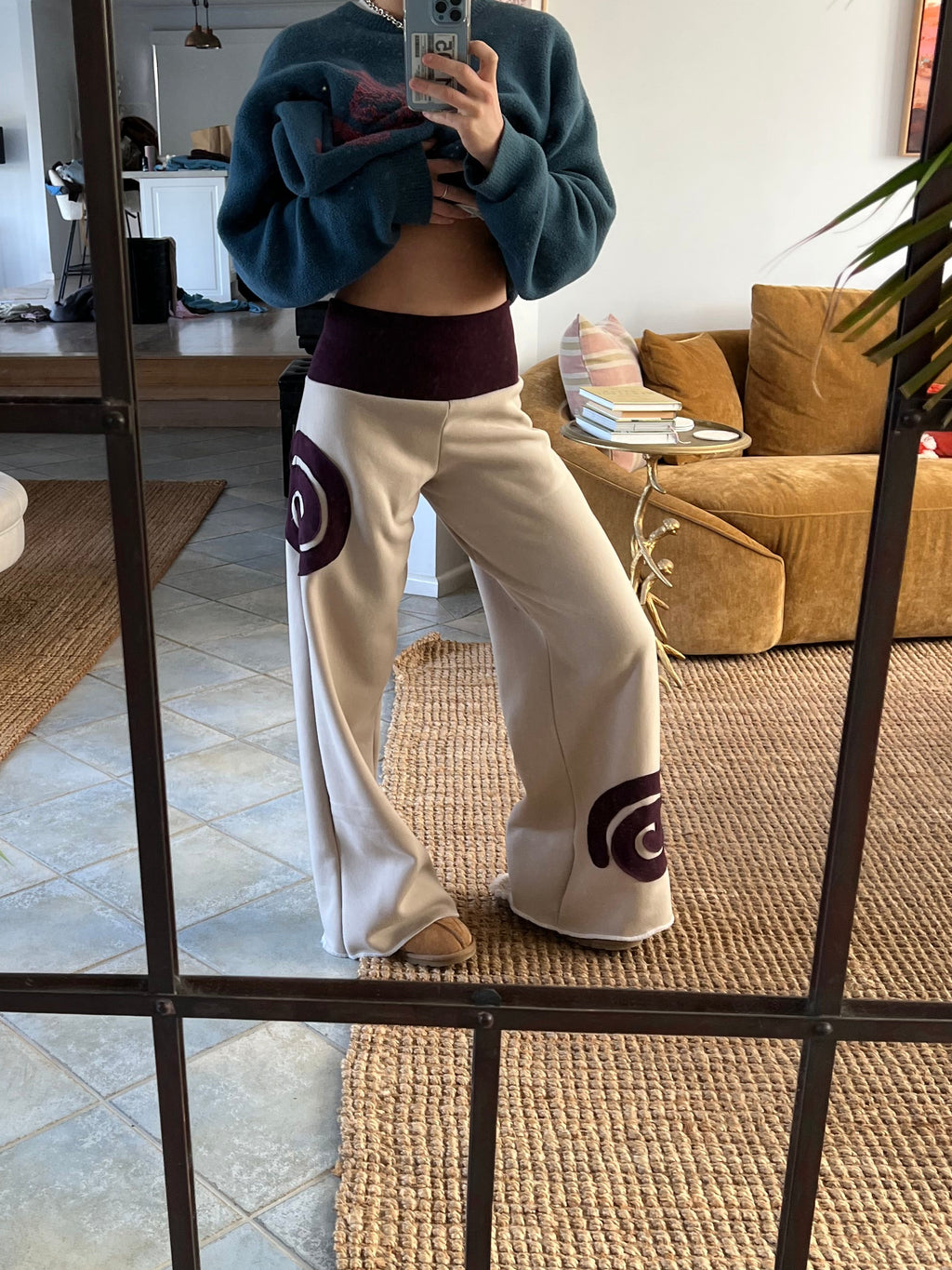 I Am Spiralling ~ Taupe & Maroon