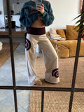 I Am Spiralling ~ Taupe & Maroon
